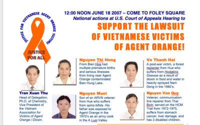 June 2007 Actions to Support the Lawsuit of Vietnamese Victims of Agent Orange; Leaflets